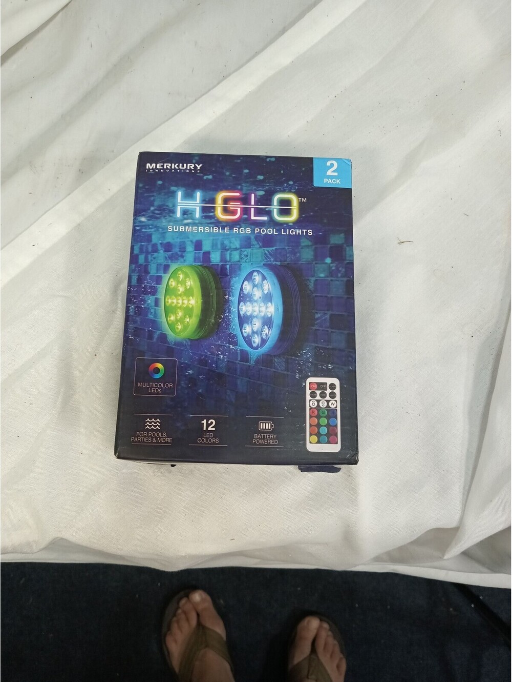 Merkury HGLO Submersible RGB LED Pool Lights 2-Pack New